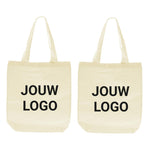 Katoenen tas bedrukken 38x42+10cm Ecru - Spoed
