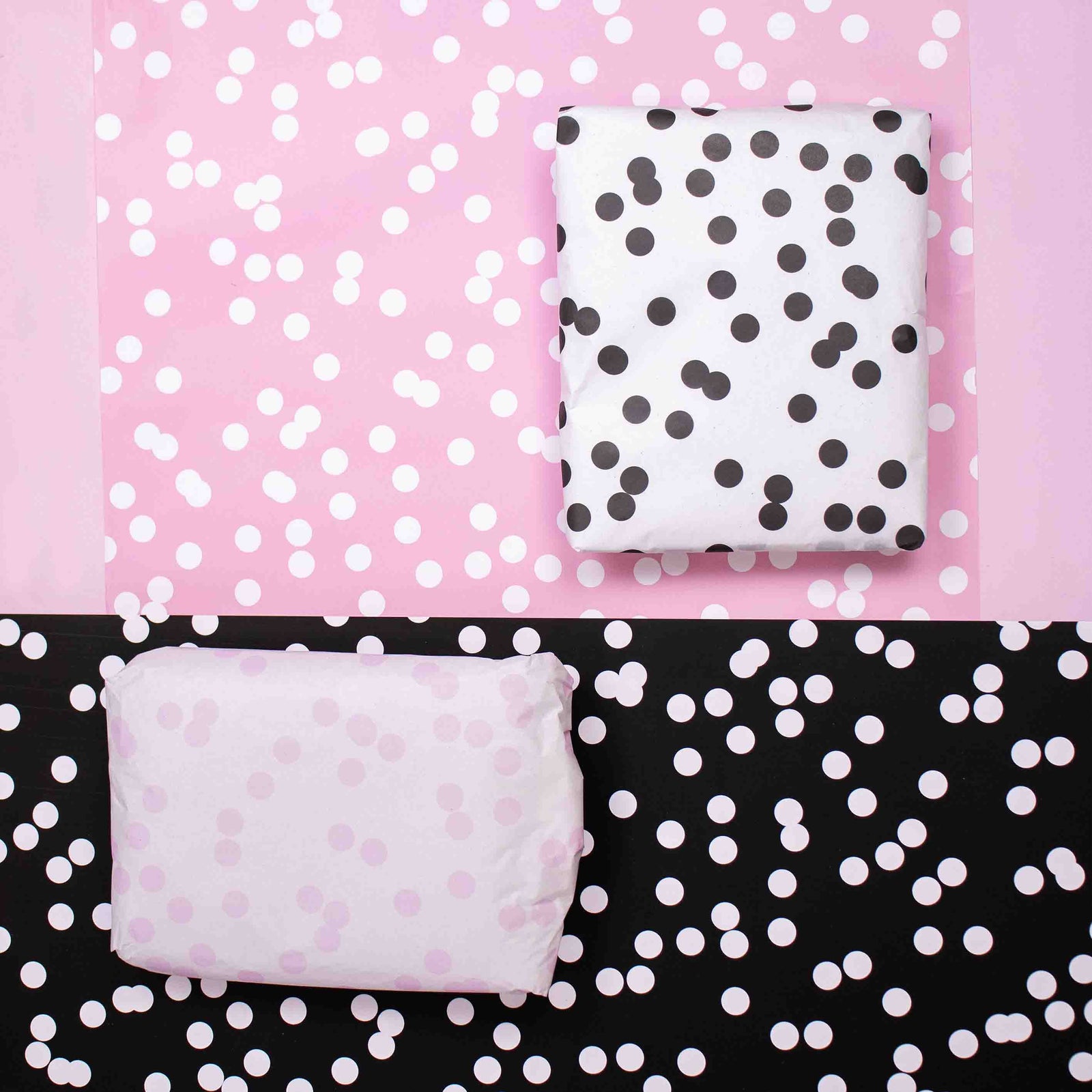 Inpakpapier Dots Roze - 50cm x 100mtr