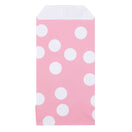 200x Papieren Zakjes Dots Roze 7x13cm