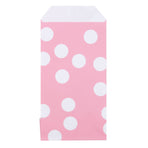 200x Papieren Zakjes Dots Roze 7x13cm