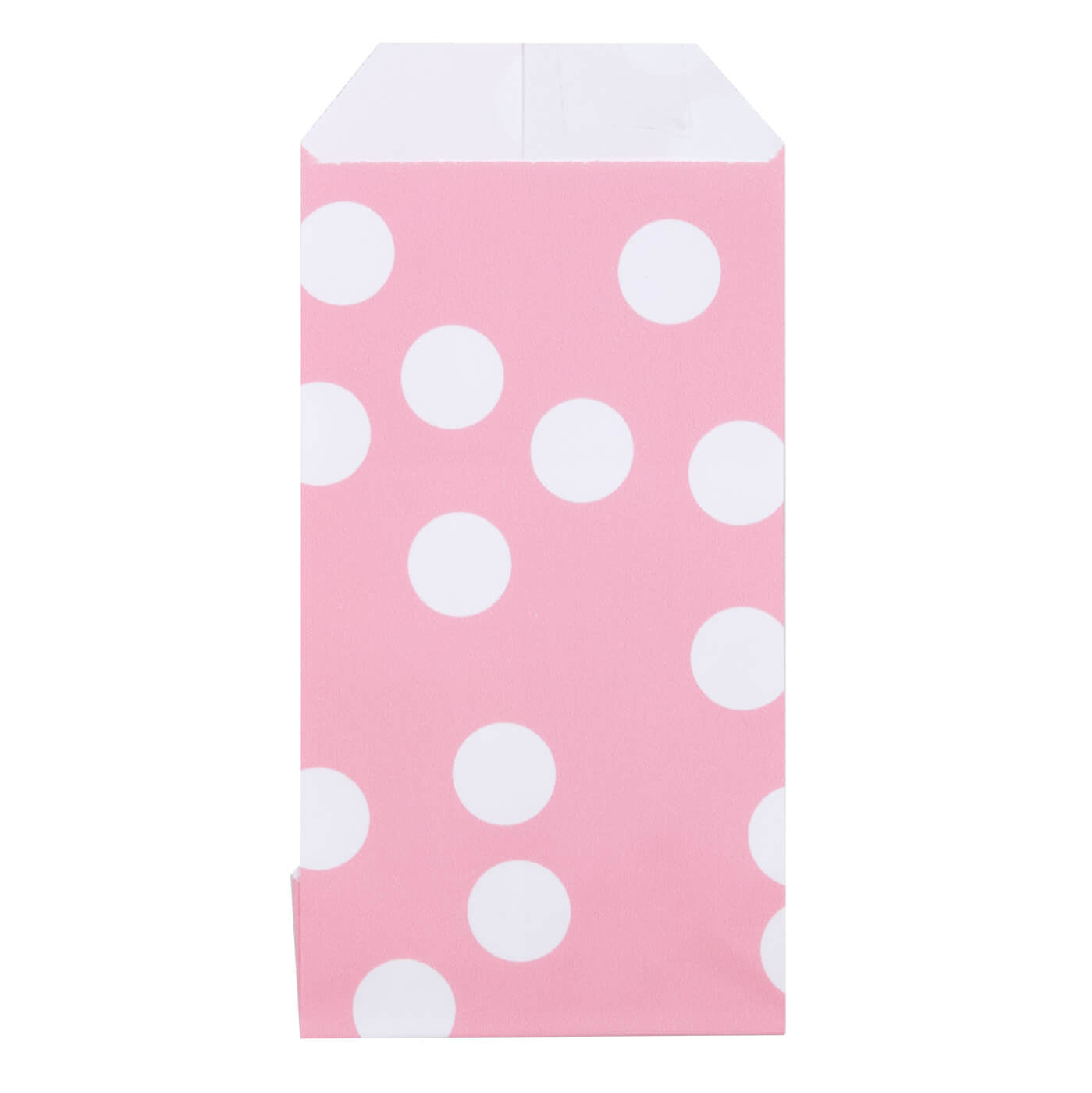 200x Papieren Zakjes Dots Roze 7x13cm