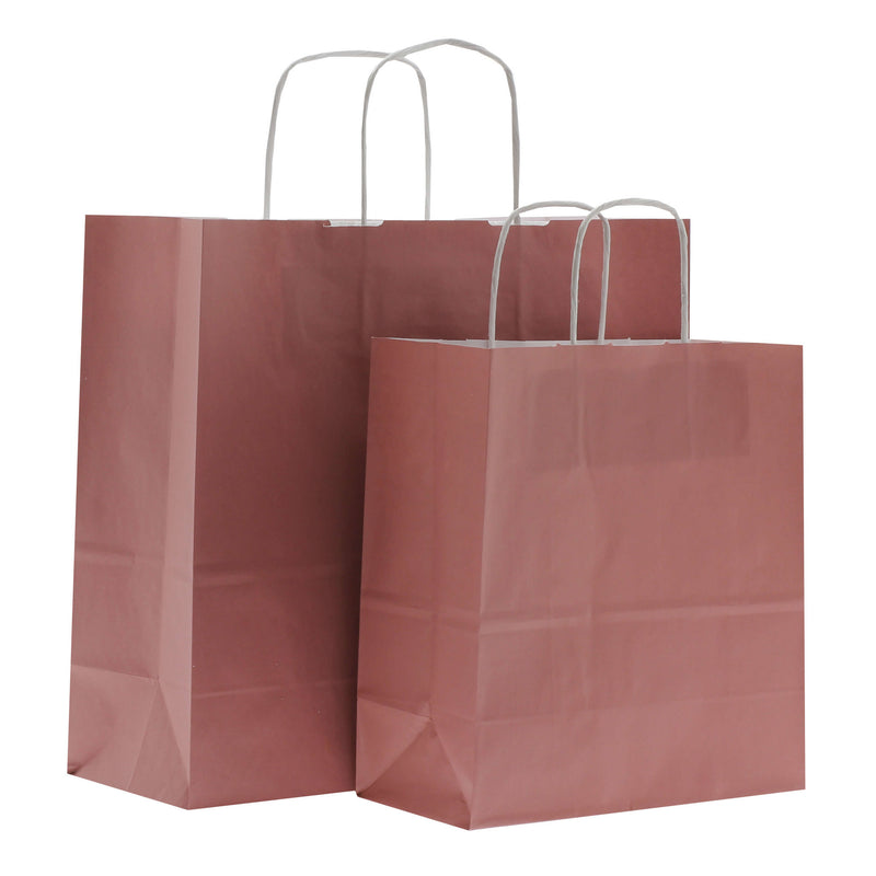 50x papieren tasjes Roze Medium