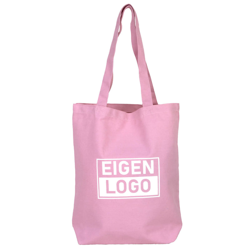 Katoenen tas bedrukken 38x42+10cm Pink Lavender
