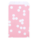 200x Papieren Zakjes Dots Roze 12x19cm