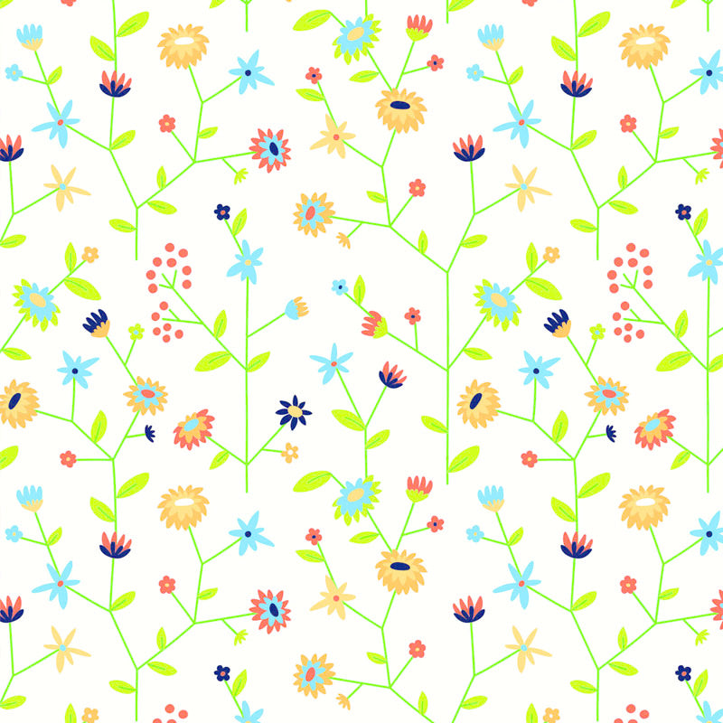 Inpakpapier Graspapier Bloemen 30cm x 200mtr