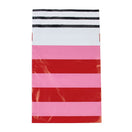 100x verzendzakken Stripes Pink Small