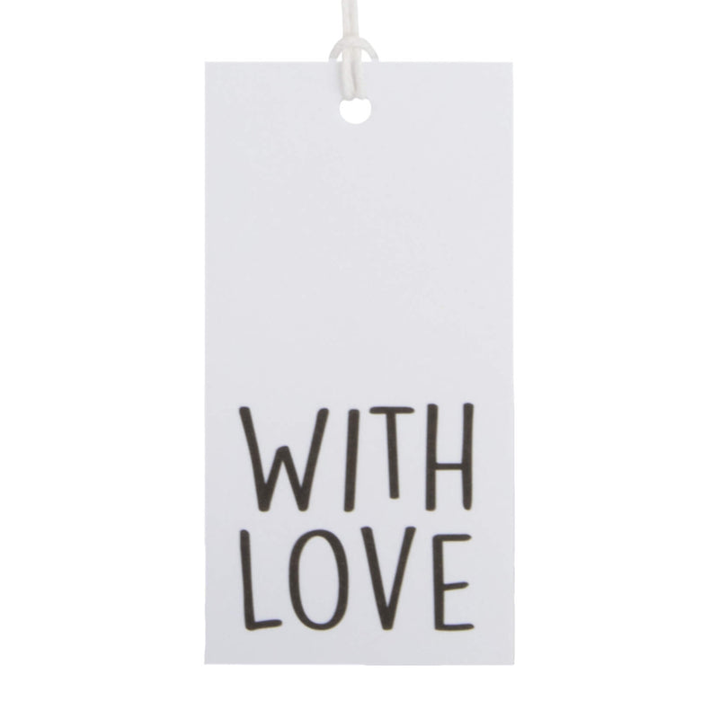 50x Cadeaulabels 'With love' Wit