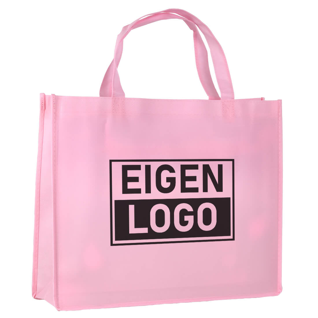 Shopper bedrukken Pink Lavender non woven 42x12x35cm
