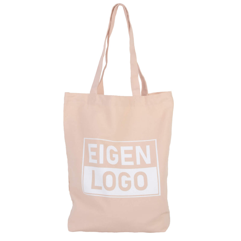 Katoenen tas bedrukken 38x42+10cm Roze - Spoed