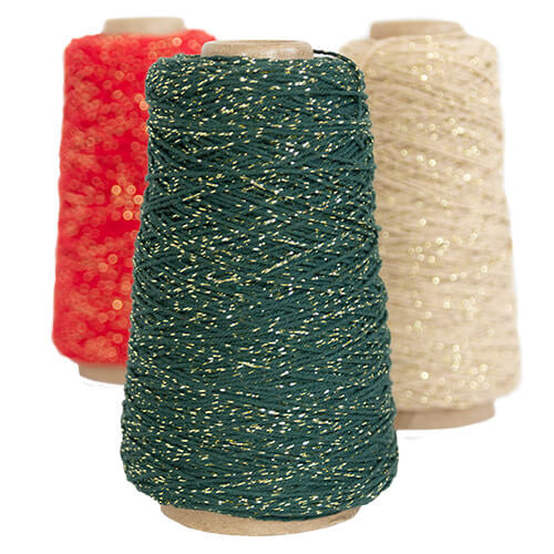 Katoenen touw Donkergroen met goud 2mm x 300m
