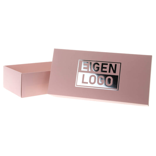 Geschenkdoos bedrukken Roze 355x168x94mm  - Metallic