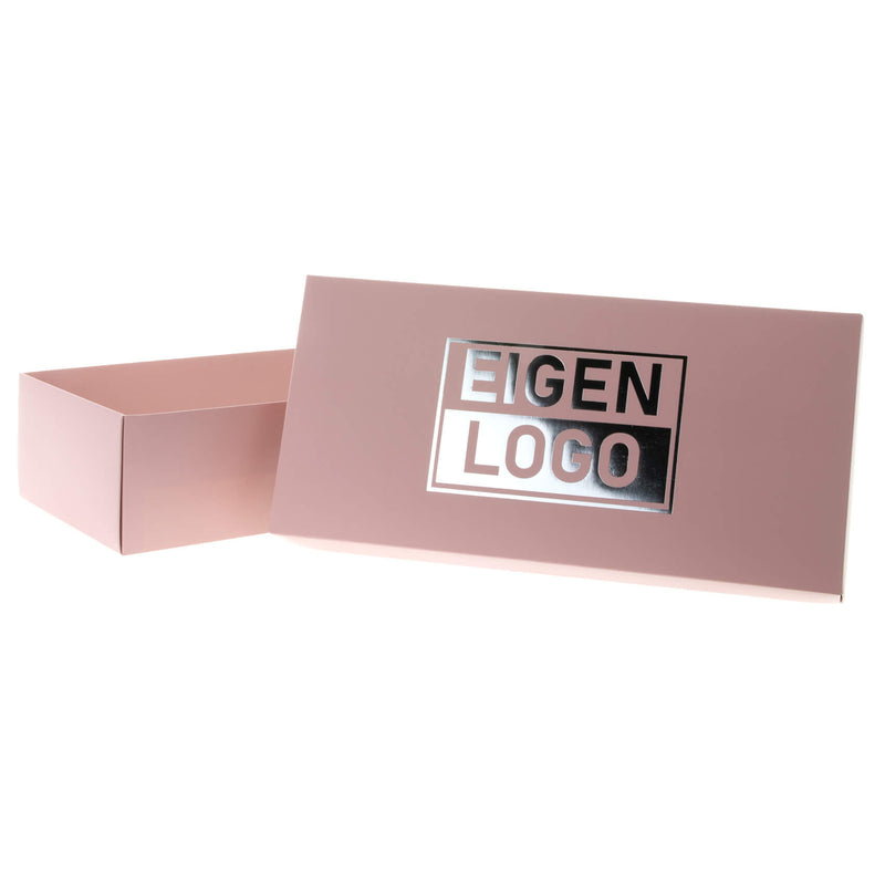 Geschenkdoos bedrukken Roze 355x168x94mm  - Metallic
