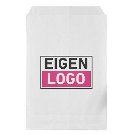 Papieren zakjes bedrukken Wit 13x19cm