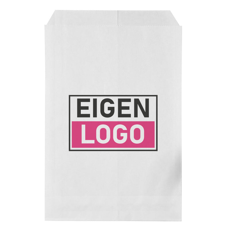 Papieren zakjes bedrukken Wit 13x19cm