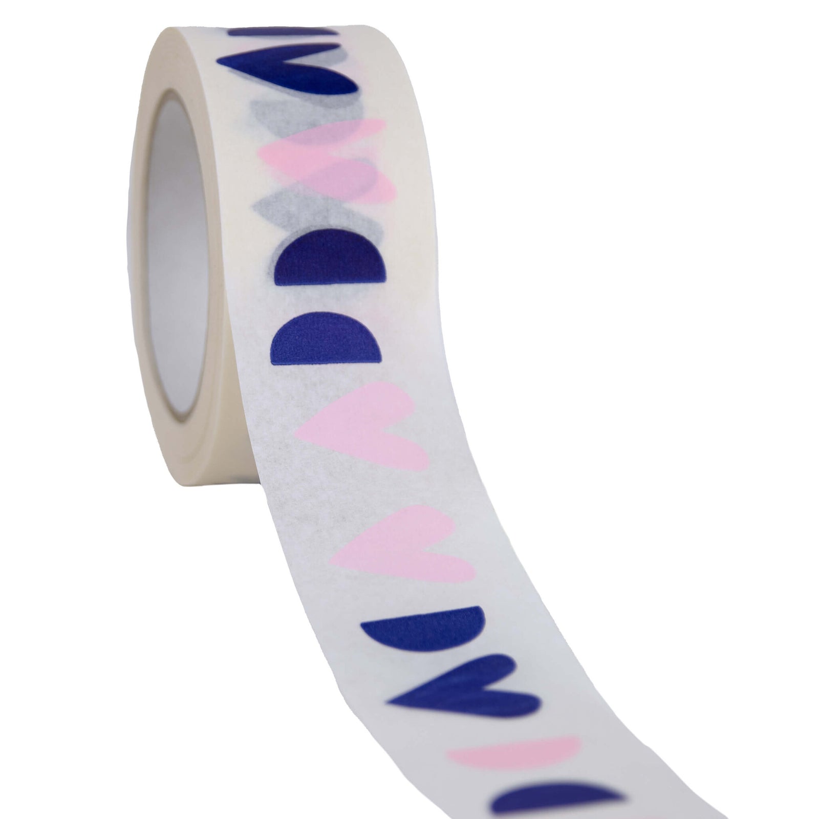 Papieren tape 'Happy Hearts' 50mmx50mtr