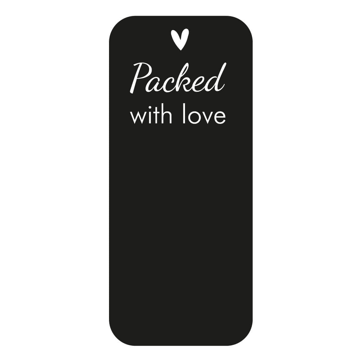 100x sluitsticker 'Packed With Love'