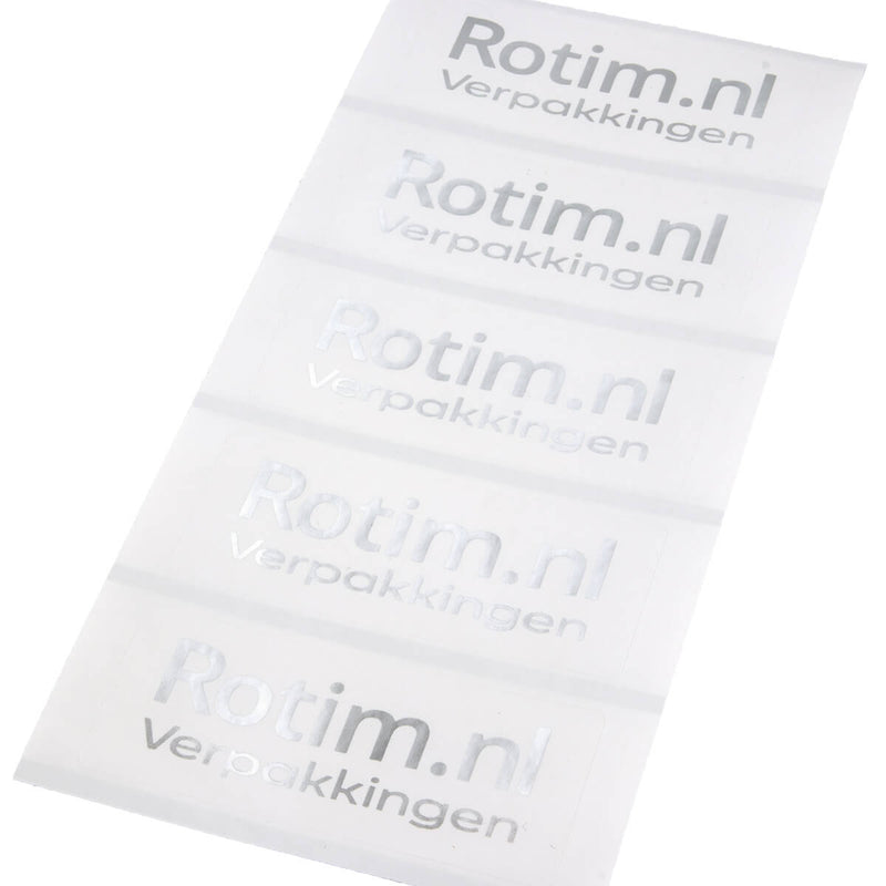 Stickers laten drukken - Rechthoek - Metallic