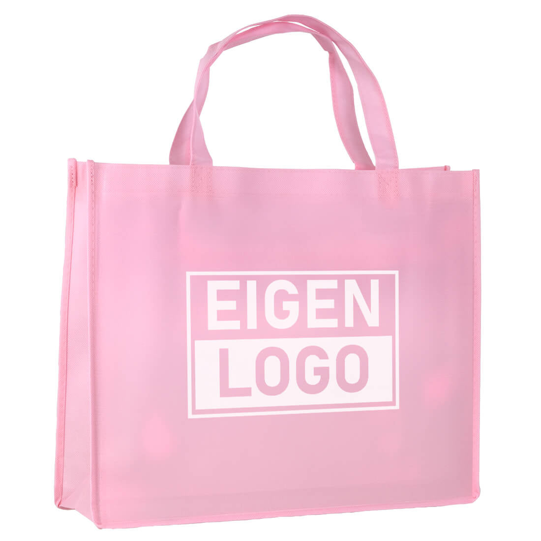 Shopper bedrukken Pink Lavender non woven 42x12x35cm