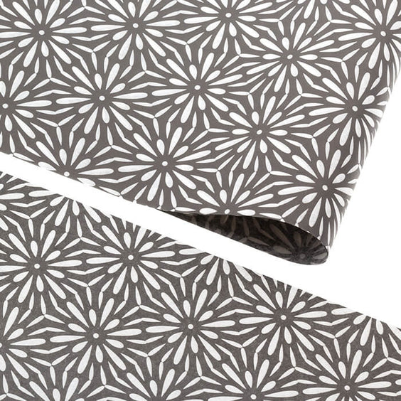 Vloeipapier 50x70cm Flower Power Zwart