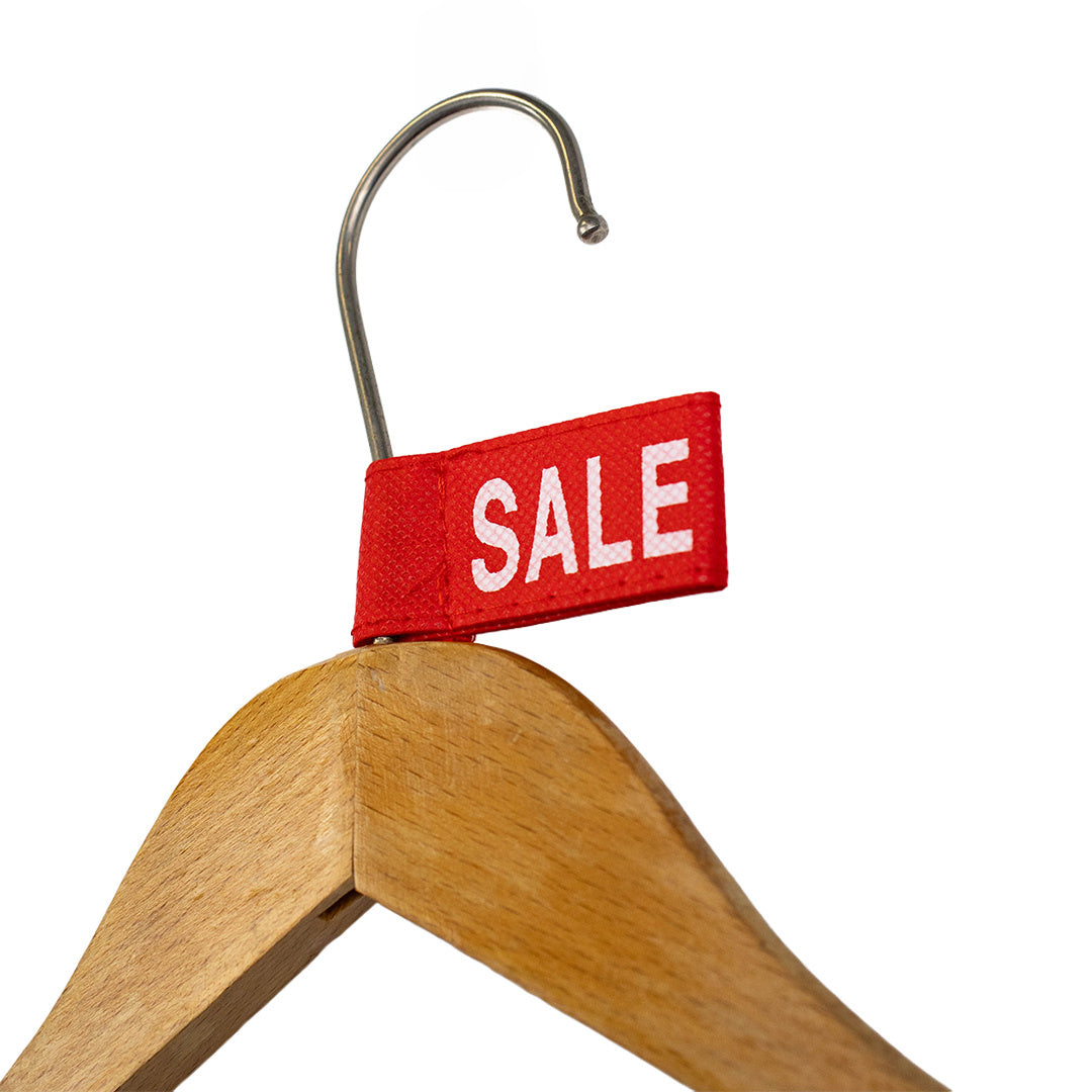 50x Kledinglabel 3x6cm - SALE rood