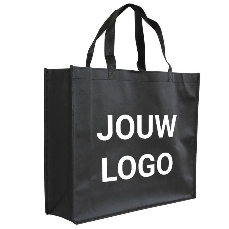 Shopper bedrukken Zwart non woven 42x12x35cm - Spoed