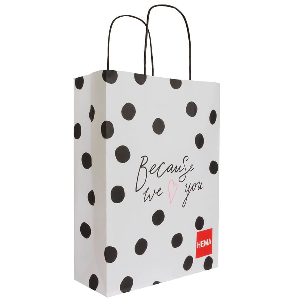 Basic papieren tas 24x9x32cm bedrukken