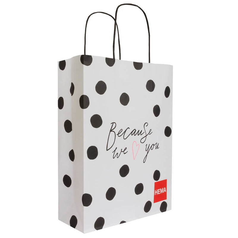 Basic papieren tas 24x9x32cm bedrukken