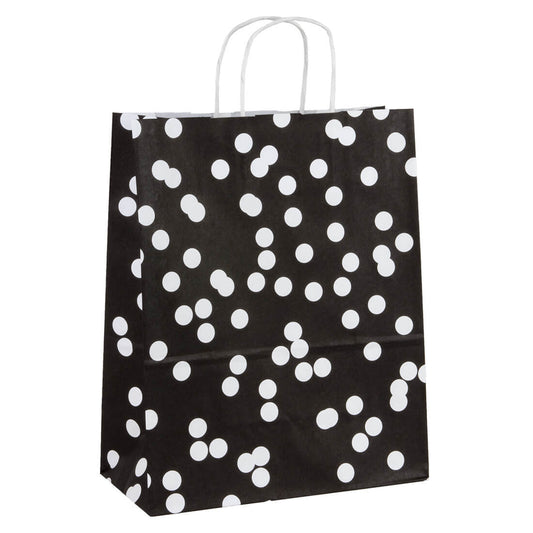 50x papieren tasjes Dots A4