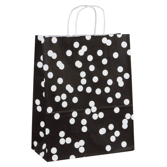 50x papieren tasjes Dots A4
