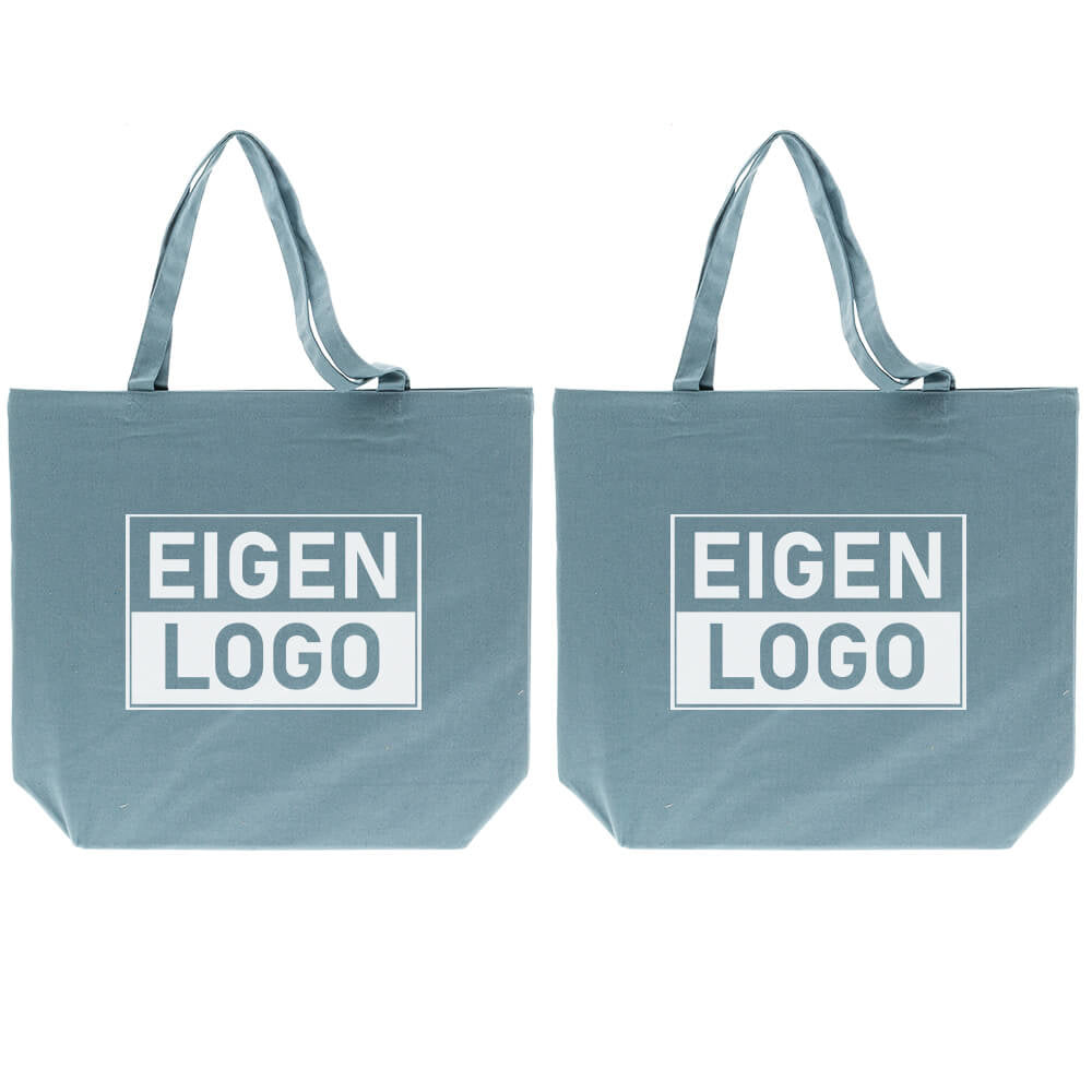 Katoenen tas bedrukken 54x48+14cm Blauw - Spoed
