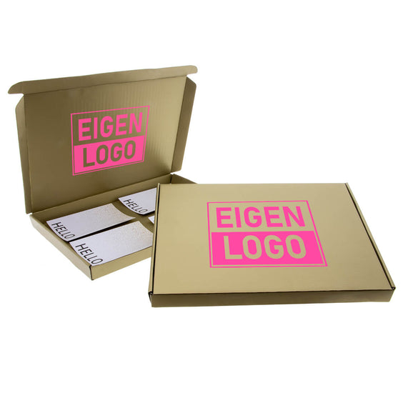 Brievenbusdozen  bedrukken met NEON - Goud A4