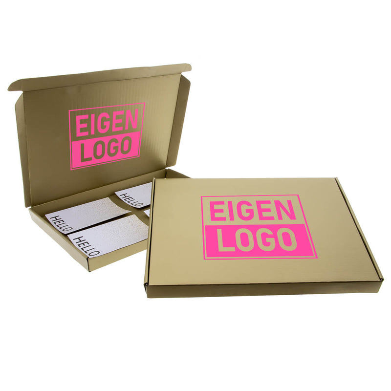 Brievenbusdozen  bedrukken met NEON - Goud A4