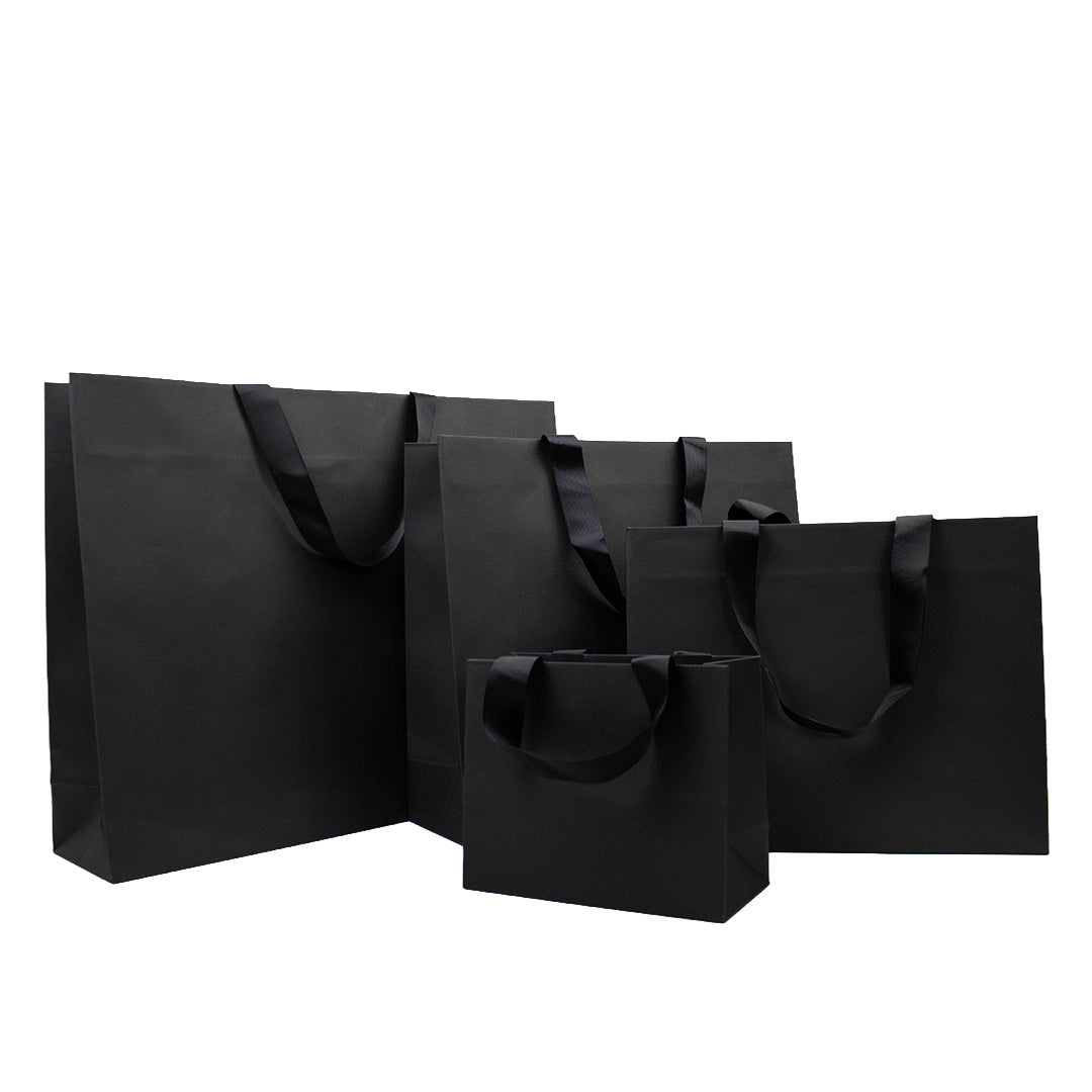 10x cadeautasjes Mat Zwart A5