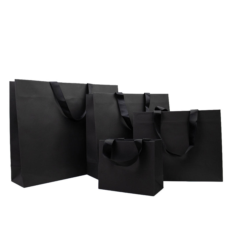 10x cadeautasjes Mat Zwart A5