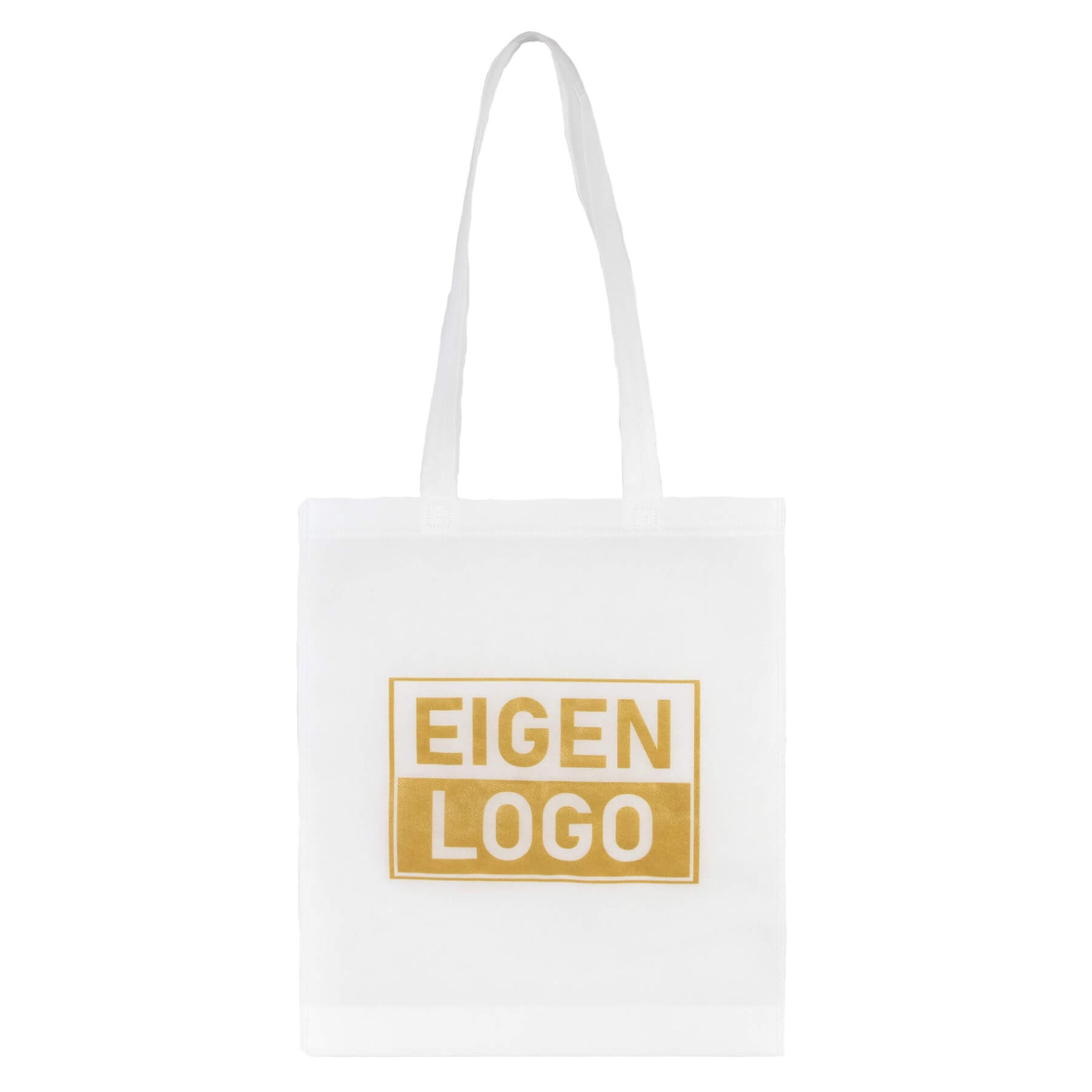Tas bedrukken Wit Non Woven 38x44 + 2x4cm - Spoed