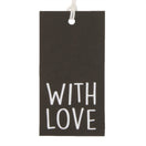 50x Cadeaulabels 'With love' Zwart