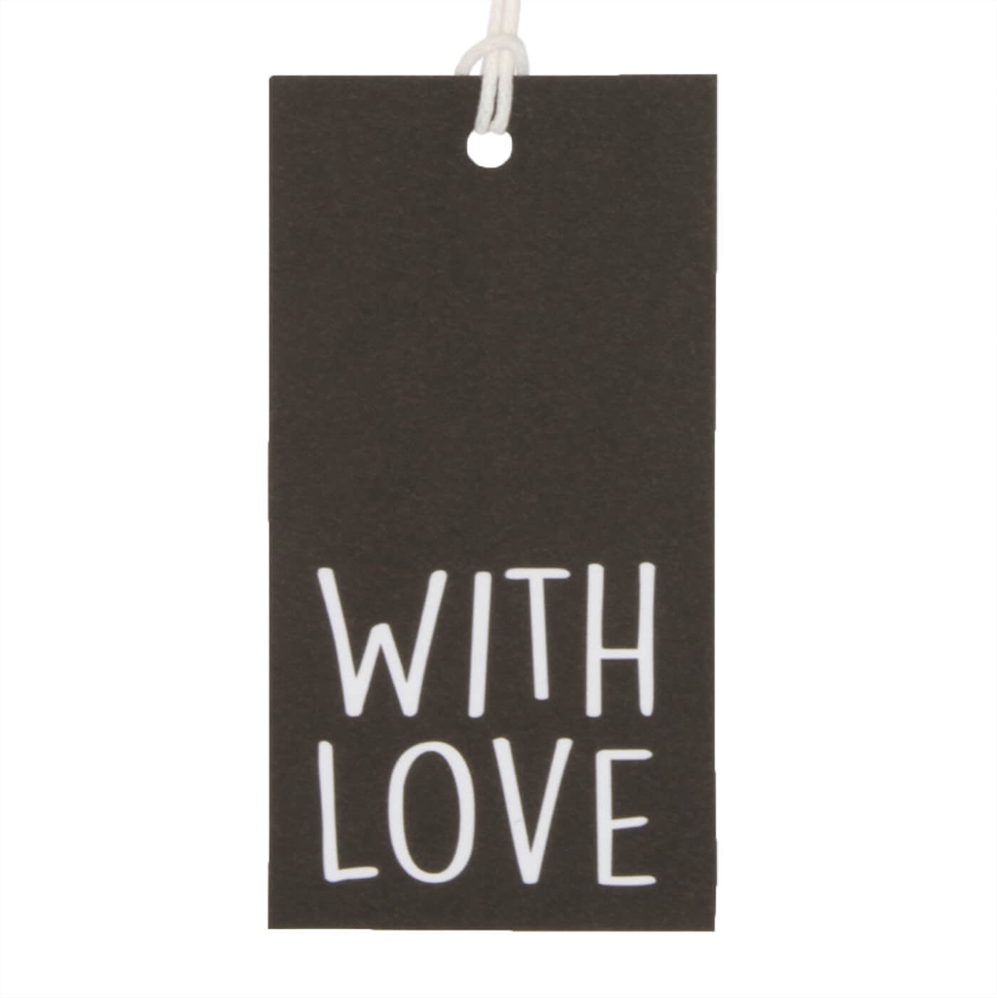50x Cadeaulabels 'With love' Zwart