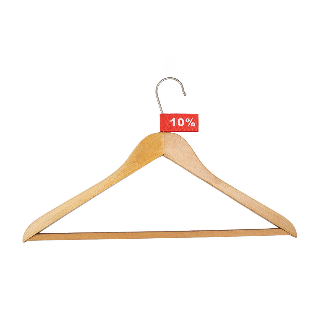 50x Kledinglabel 3x6cm - 10% rood