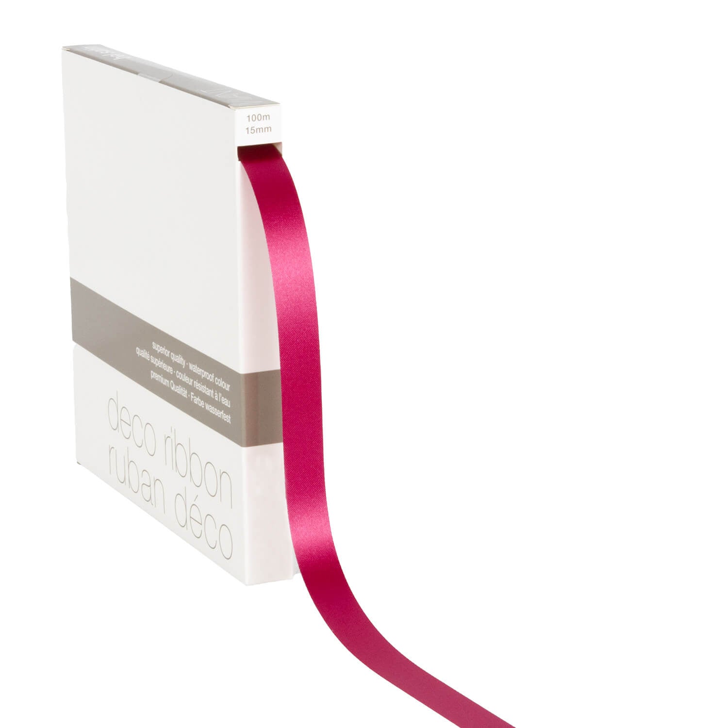 Lint satijn Fuchsia MEDIUM (15mm x 100m)