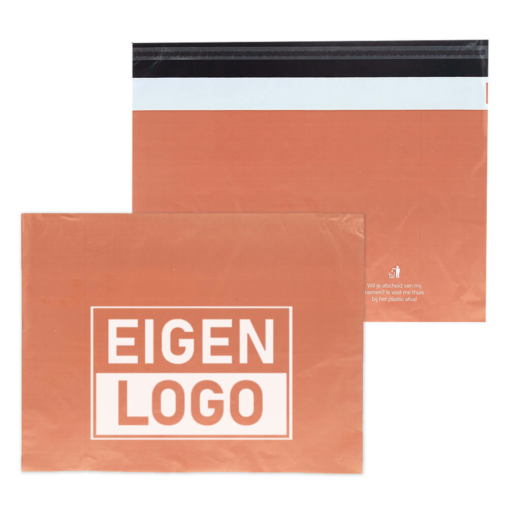 ECO verzendzakken bedrukken Muted Clay Large