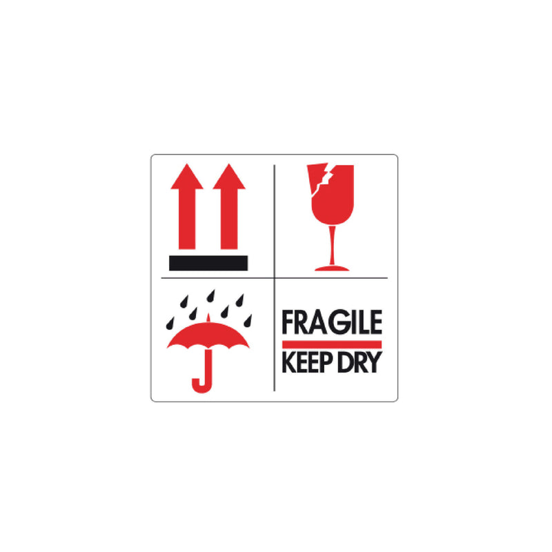 500x Etiket 'Fragile/Keep dry'