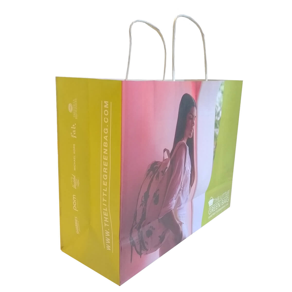 Basic papieren tas 31x12x25cm bedrukken