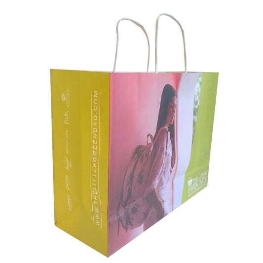 Basic papieren tas 31x12x25cm bedrukken