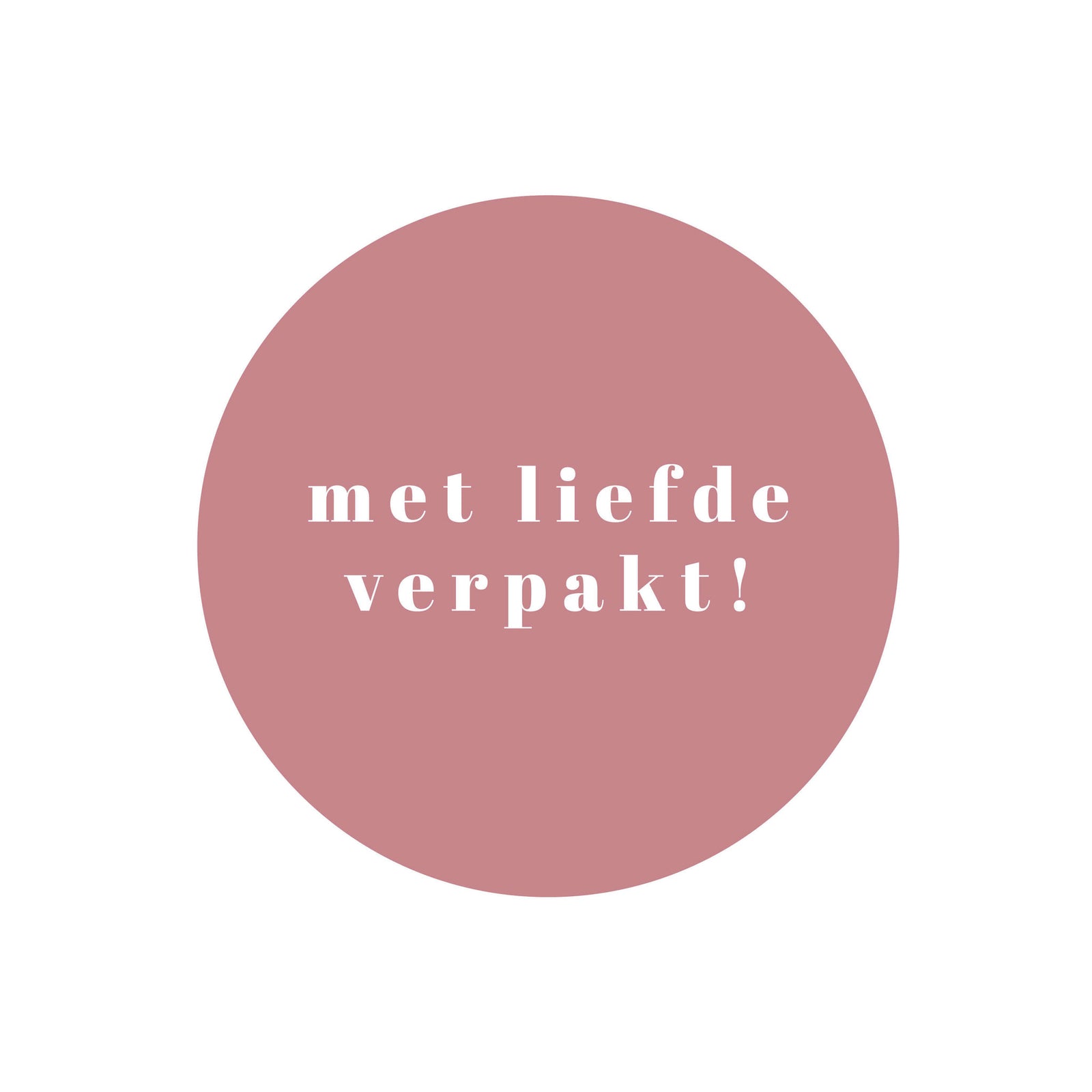 500x sticker 'Met liefde verpakt' Roze 40mm