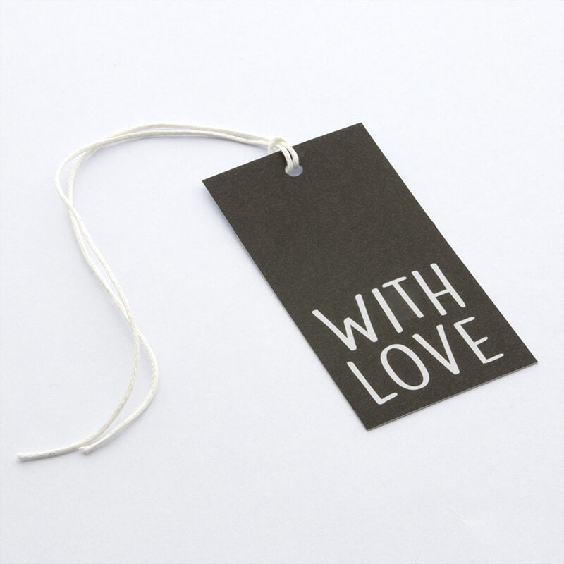 50x Cadeaulabels 'With love' Zwart