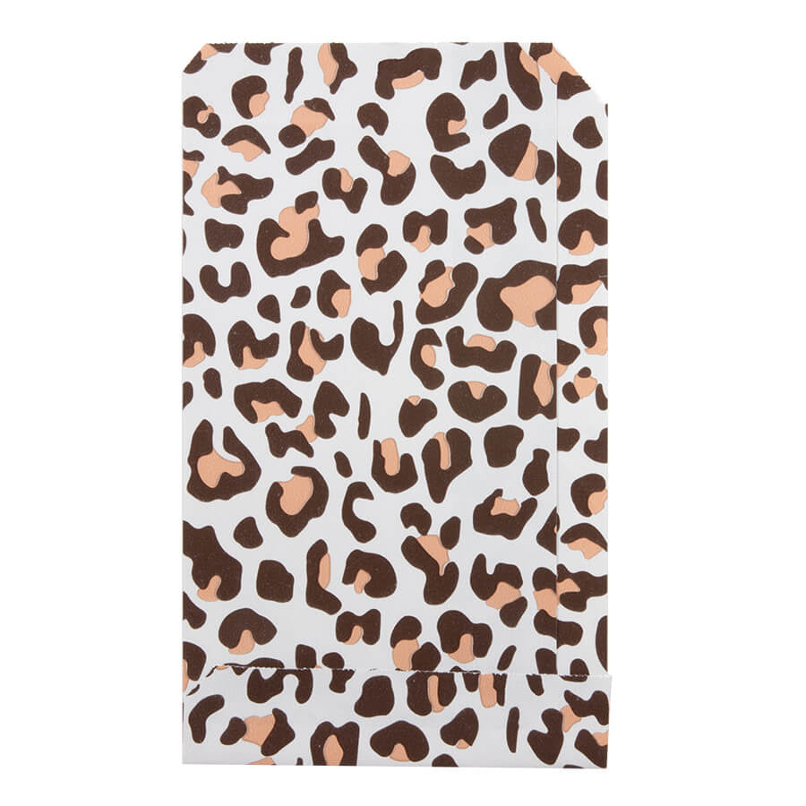 200x Papieren Zakjes Leopard 12x19cm