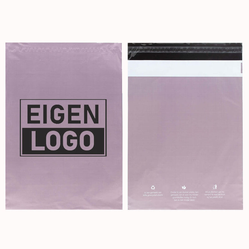 ECO verzendzakken bedrukken Lila Medium