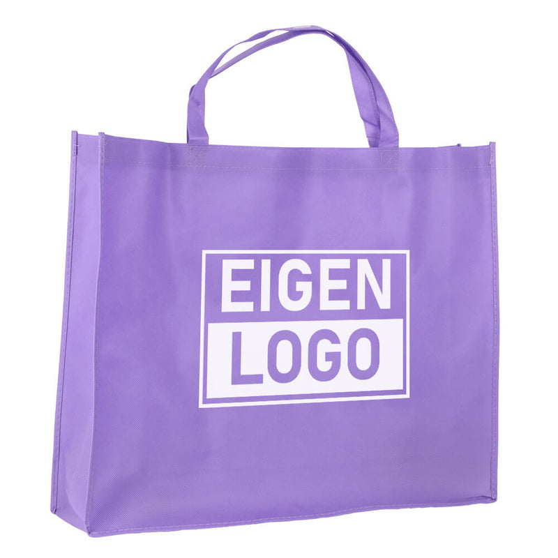 Shopper bedrukken Lila non woven 54x14x45cm