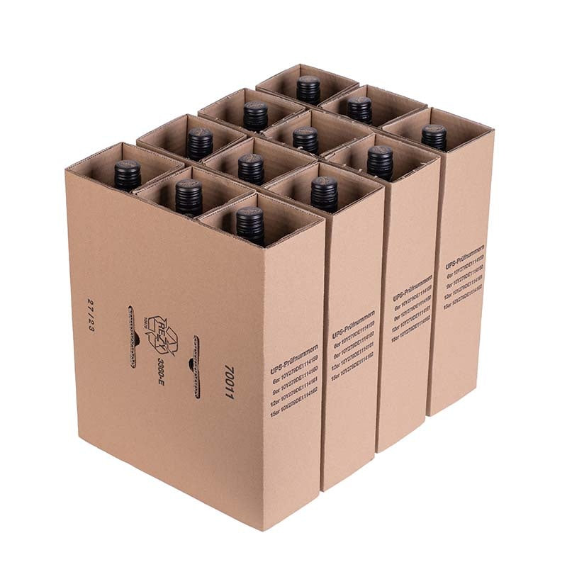 10 x Wijnverzenddoos met inlay 12 flessen