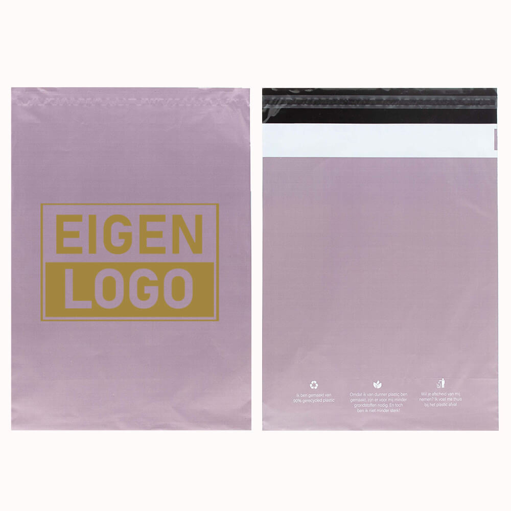 ECO verzendzakken bedrukken Lila Medium